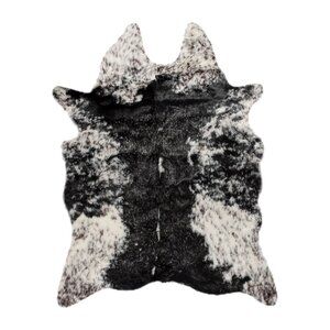 Luxe Home Decor Classic Faux Hide Rug | 1-Piece | Edinburgh s&p black/white